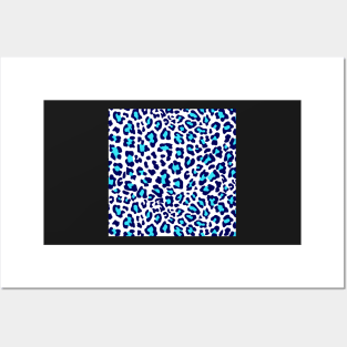 Turquoise Leopard Print Posters and Art